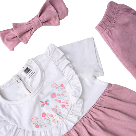 Baby Girl Frock & Trouser Hairband