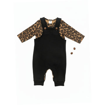 Baby Fleece Romper Set (Tiger Print)
