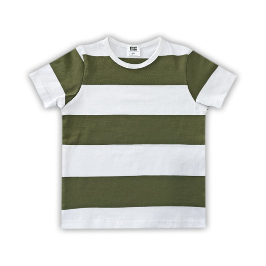 Baby T-Shirt and Short ( White-Olive )